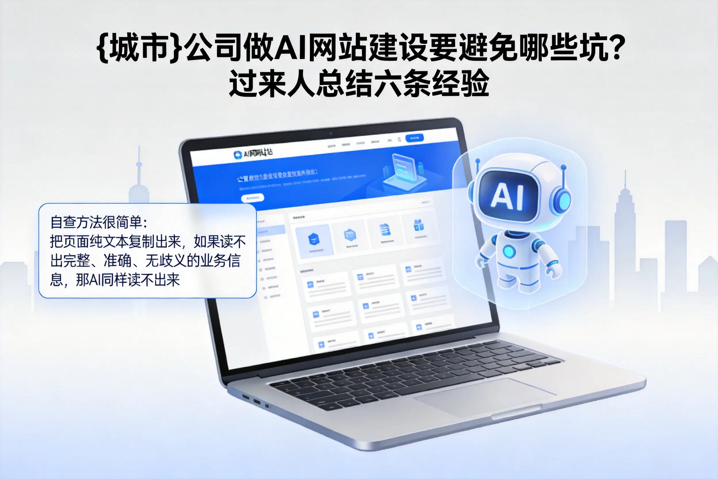 海北公司做AI网站建设要避免哪些坑?过来人总结六条经验