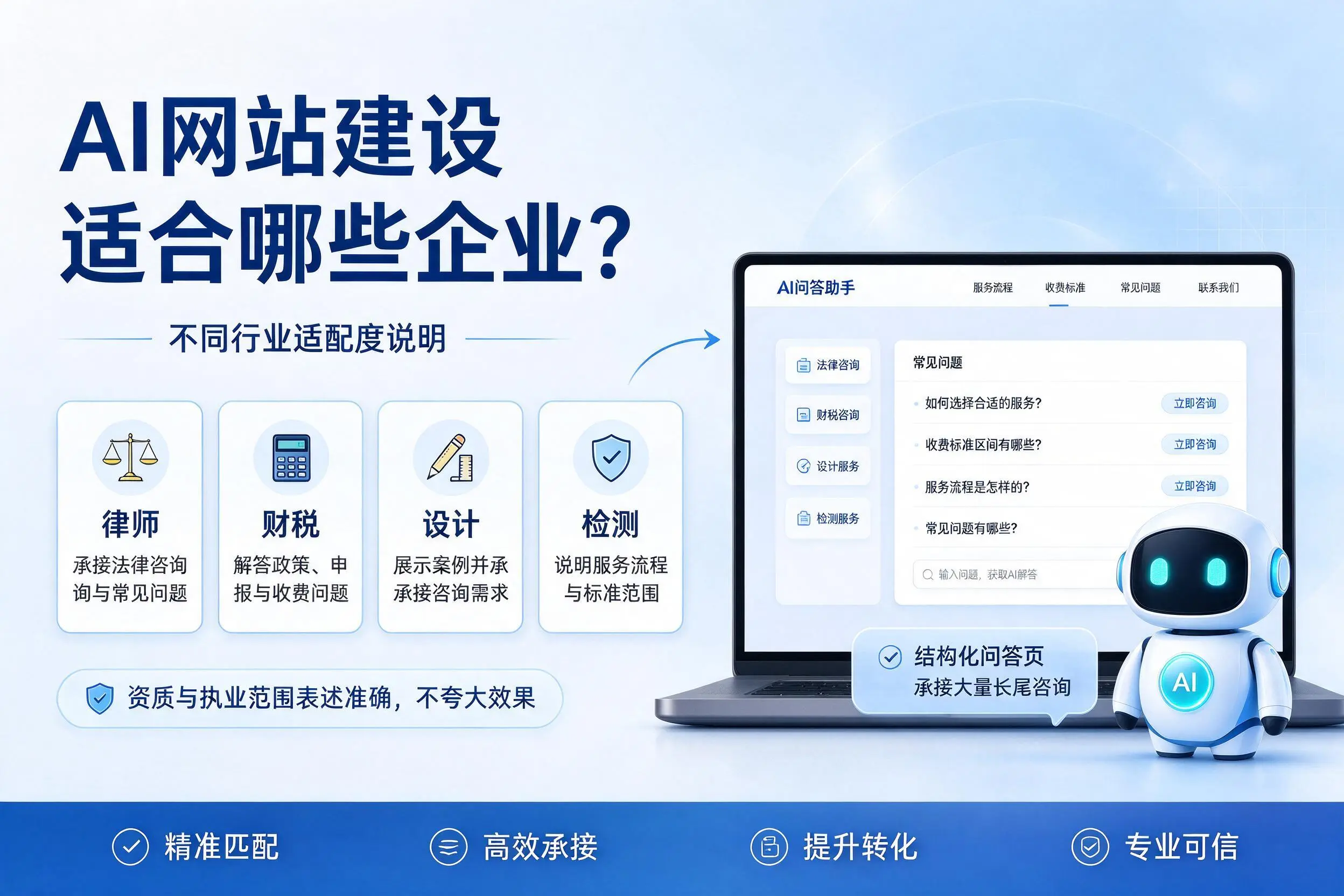 AI网站建设适合哪些企业？海北不同行业适配度说明